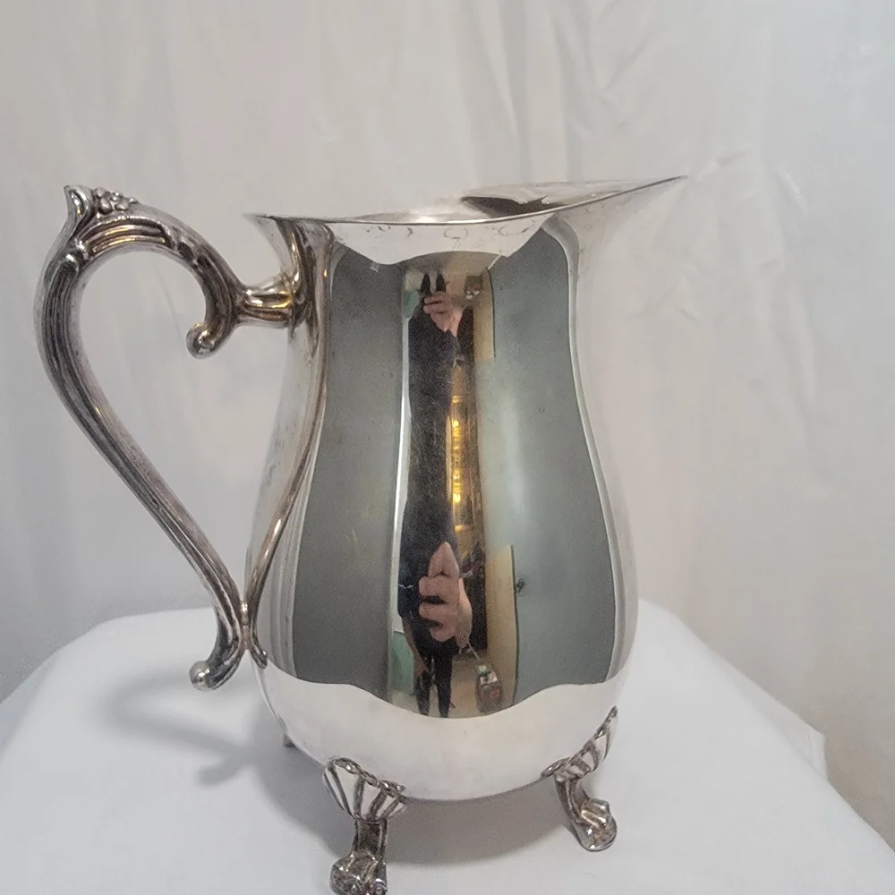 Classic Silver-Color Decorative Pitcher - Unbranded